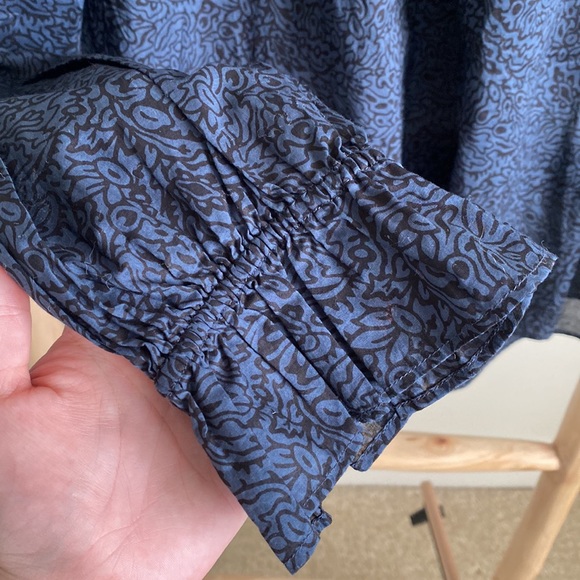 Anna Sui x Uniqlo Blue and Black Peasant Top NWT - Picture 4 of 7